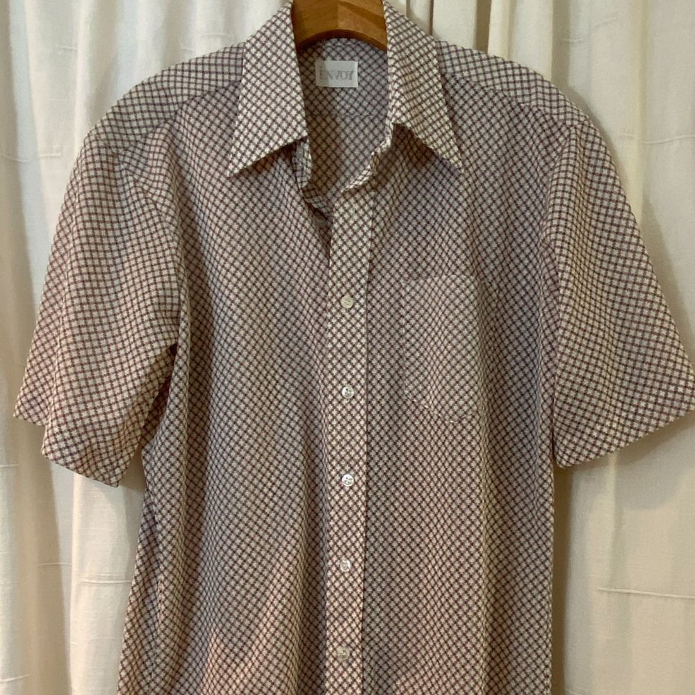 Vintage Men's Short Sleeve Button Down Shirt